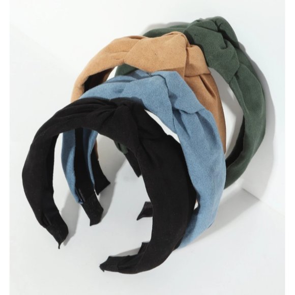 Other - 4pcs Suede Knot Headband Set